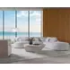 Ava White 2 Piece Modular Sectional with Pillows
