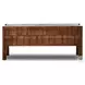 Ezri Carved Cocoa Oak 71" Drawer Desk