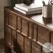 Ezri Carved Cocoa Oak 71" Drawer Desk