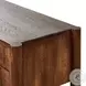 Ezri Carved Cocoa Oak 71" Drawer Desk