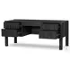 Ezri Carved Black Oak 71" Drawer Desk