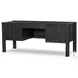 Ezri Carved Black Oak 71" Drawer Desk