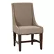 Armand Antique Brownstone and Beige Upholstered 5 Piece Extendable Dining Set with Nailhead Trim