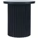 Auden Black Round End Table