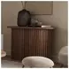 Auden Chestnut Fluted Pedestal Oval Sofa Table