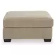 SimpleJoy Sand Upholstered Square Oversized Accent Ottoman