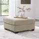 SimpleJoy Sand Upholstered Square Oversized Accent Ottoman