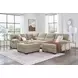 SimpleJoy Sand 3 Piece Modular Sectional with RAF Chaise