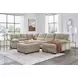 SimpleJoy Sand 3 Piece Modular Sectional with RAF Chaise