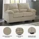 SimpleJoy Sand 63" Loveseat