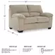 SimpleJoy Sand 63" Loveseat