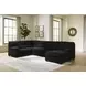 SimpleJoy Onyx 3 Piece Modular Sectional with RAF Chaise