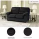SimpleJoy Onyx 63" Loveseat