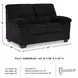 SimpleJoy Onyx 63" Loveseat