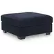 SimpleJoy Navy Upholstered Square Oversized Accent Ottoman