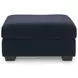 SimpleJoy Navy Upholstered Square Oversized Accent Ottoman