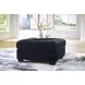 SimpleJoy Navy Upholstered Square Oversized Accent Ottoman