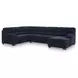 SimpleJoy Navy 3 Piece Modular Sectional with RAF Chaise