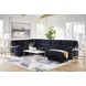 SimpleJoy Navy 3 Piece Modular Sectional with RAF Chaise