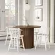 Auden White and Chestnut 5 Piece Counter Height Dining Set