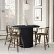 Auden Black 48" Round Counter Height Dining Table