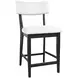 Beck White and Black Upholstered Counter Height Stool Set of 2
