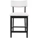 Beck White and Black Upholstered Counter Height Stool Set of 2