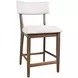 Beck White and Chestnut Upholstered Counter Height Stool Set of 2