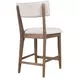 Beck White and Chestnut Upholstered Counter Height Stool Set of 2