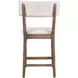 Beck White and Chestnut Upholstered Counter Height Stool Set of 2