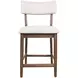 Beck White and Chestnut Upholstered Counter Height Stool Set of 2