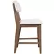 Beck White and Chestnut Upholstered Counter Height Stool Set of 2