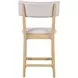 Beck White and Natural Upholstered Counter Height Stool Set of 2