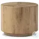 Renan Natural Reclaimed French Oak Round Occassional Table Set