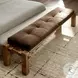 Marcia Nubuck Cigar 94" Accent Bench