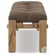 Marcia Nubuck Cigar 94" Accent Bench