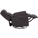Sophisticated Steel Performance Fabric Swivel Gliding Power Recliner with Power Lumbar and USB Charging