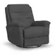 Sophisticated Steel Performance Fabric Swivel Gliding Power Recliner with Power Lumbar and USB Charging