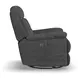 Sophisticated Steel Performance Fabric Swivel Gliding Power Recliner with Power Lumbar and USB Charging
