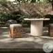 Tomlin Hayes Cream Outdoor Accent Stool