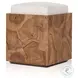 Tomlin Hayes Cream Outdoor Accent Stool