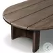 Paden Stained Toasted Brown Outdoor Oval Coffee Table