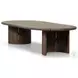 Paden Stained Toasted Brown Outdoor Oval Coffee Table