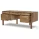 Reza Smoked Honey 70" Drawer Desk