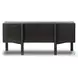 Reza Worn Black Parawood 70" Drawer Desk