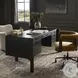 Reza Worn Black Parawood 70" Drawer Desk