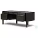 Reza Worn Black Parawood 70" Drawer Desk