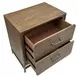 Lindon Belgian Wheat and Coffee Bean 2 Drawer Nightstand with USB Charging