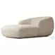 Channing Yuma Cream Performance Fabric 53" Upholstered Chaise