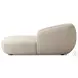 Channing Yuma Cream Performance Fabric 53" Upholstered Chaise